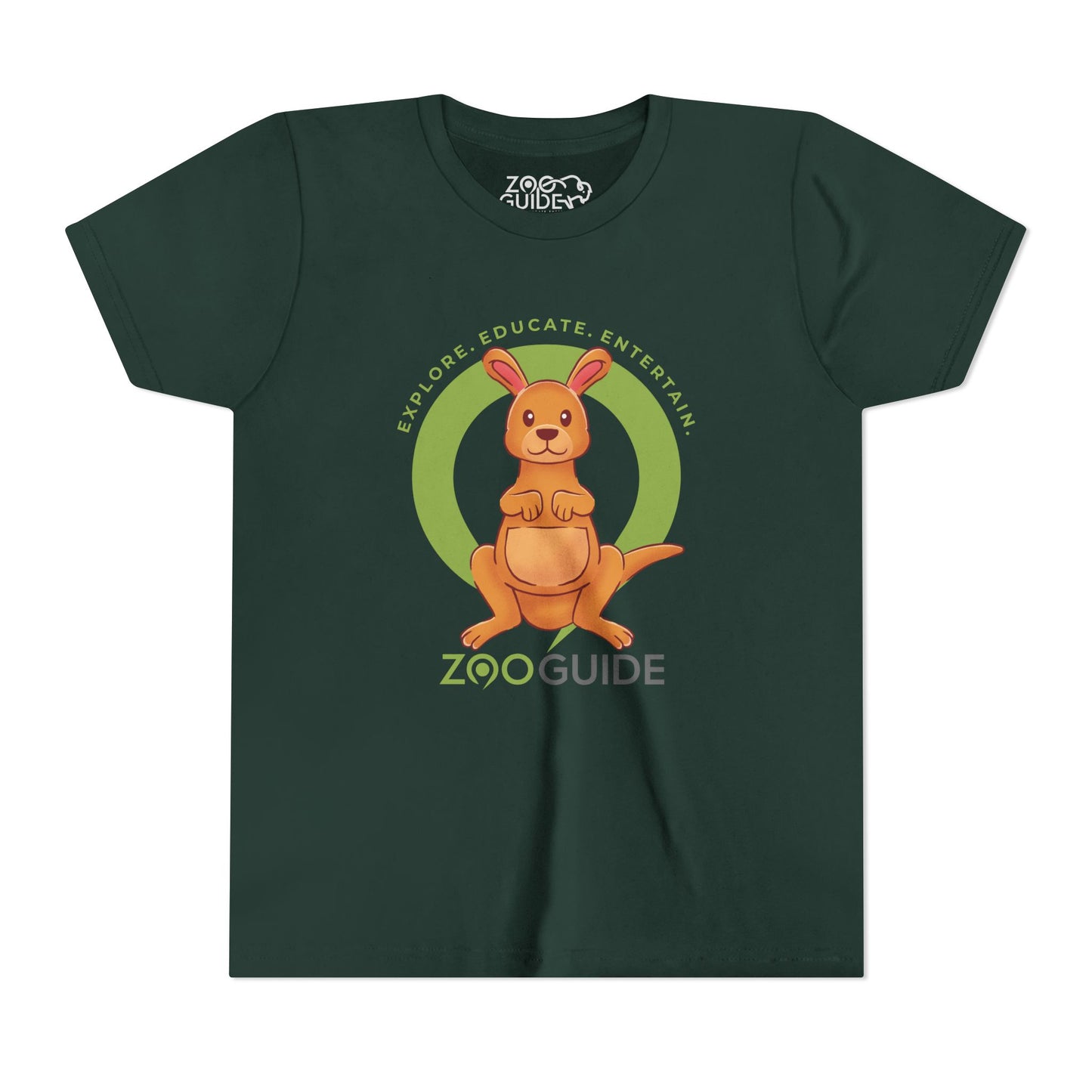 Red Kangaroo in Zoo Guide™ Waypoint Icon Youth Tee Shirt by Zoo Guide™
