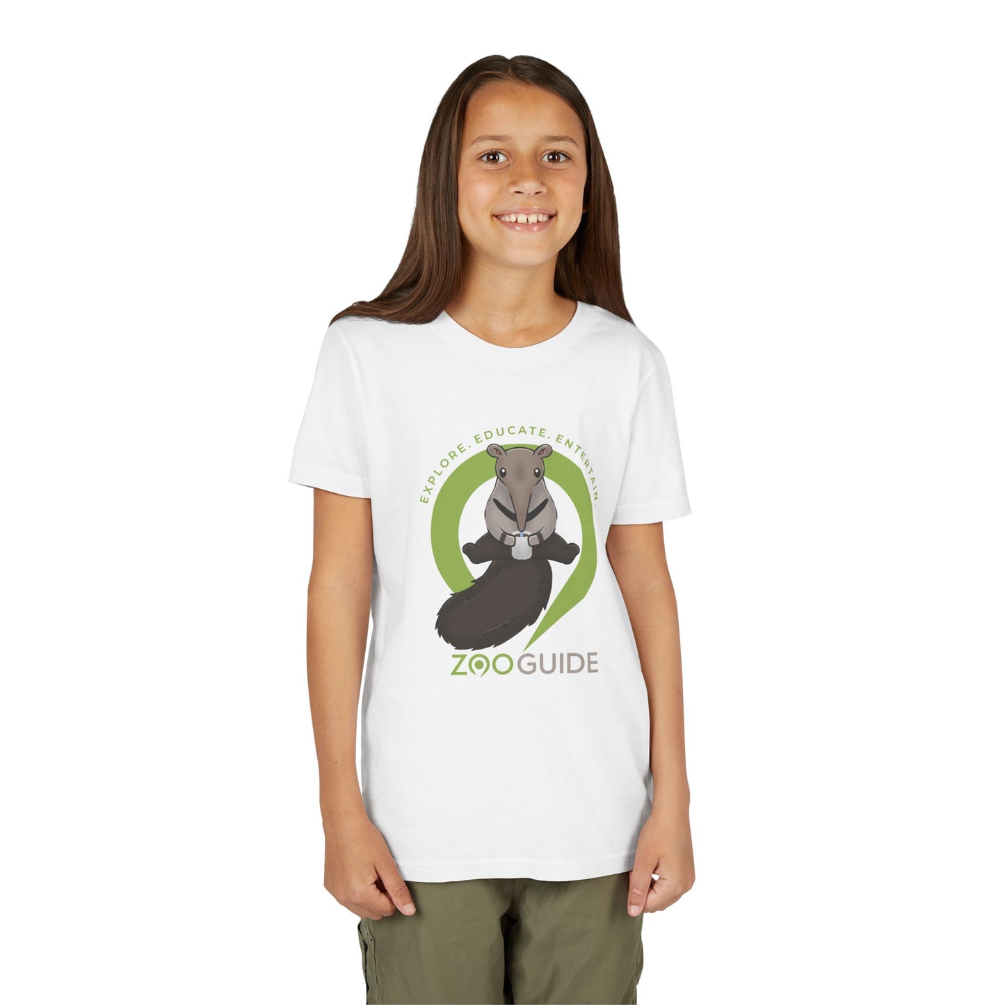 Giant Anteater Drinking in Zoo Guide™ Waypoint Icon Youth Tee Shirt by Zoo Guide™