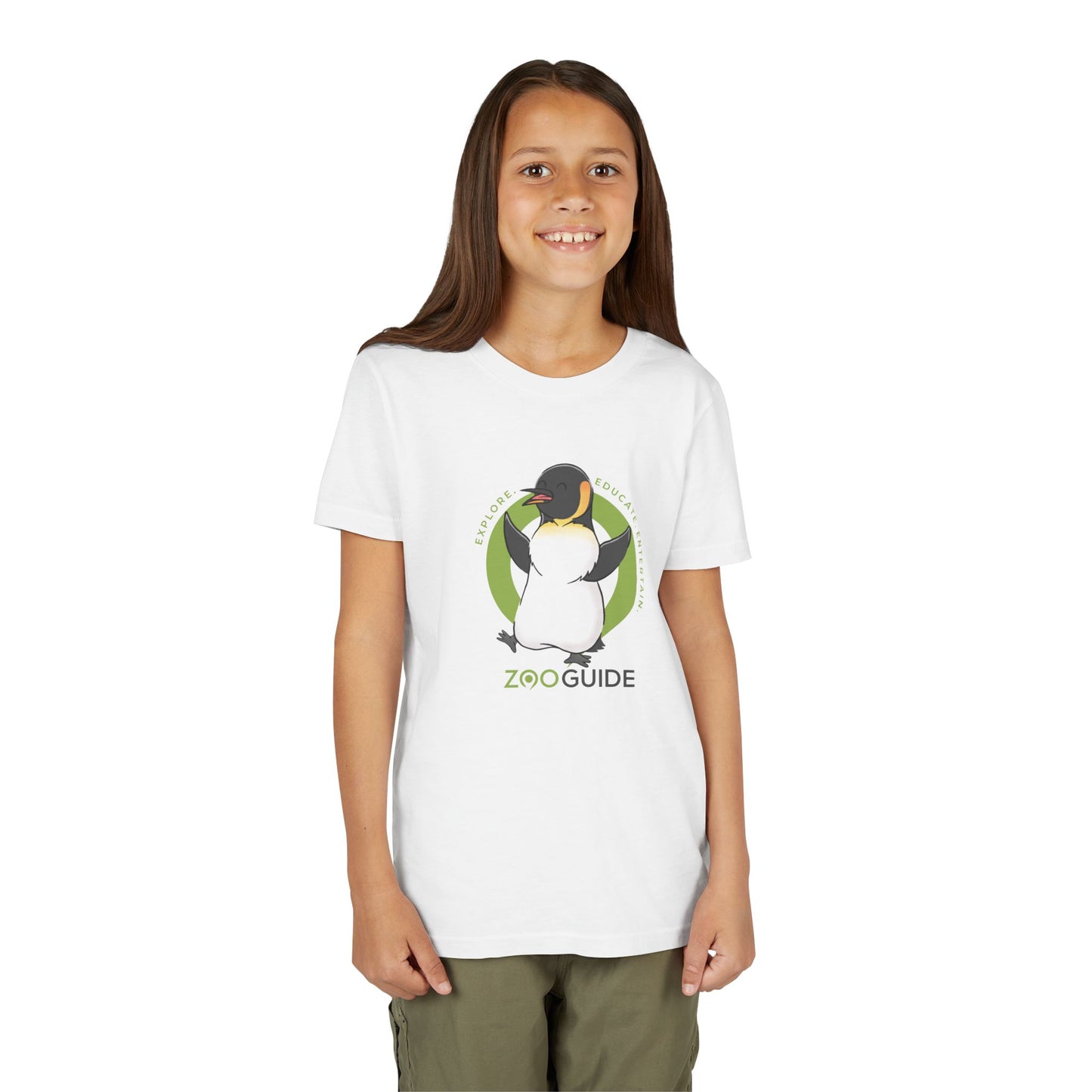 Happy King Penguin in Zoo Guide™ Waypoint Icon Youth Tee Shirt by Zoo Guide™