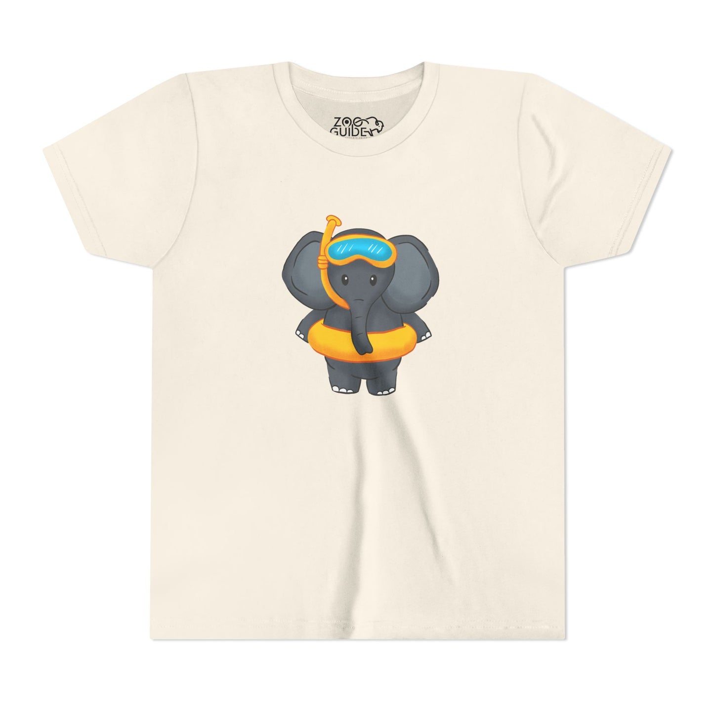 African Elephant "Beach Day" Youth Tee Shirt by Zoo Guide™