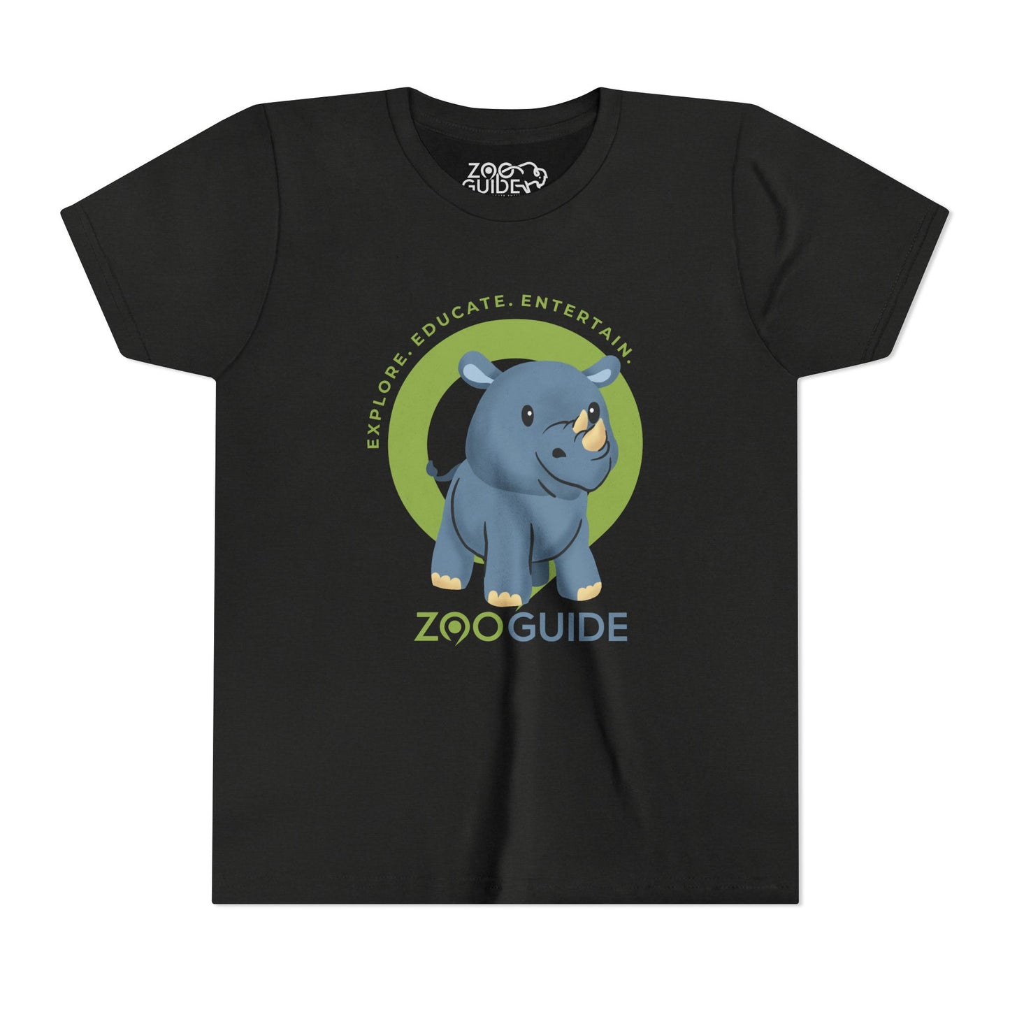 Rhino in Zoo Guide™ Waypoint Icon Youth Tee Shirt by Zoo Guide™