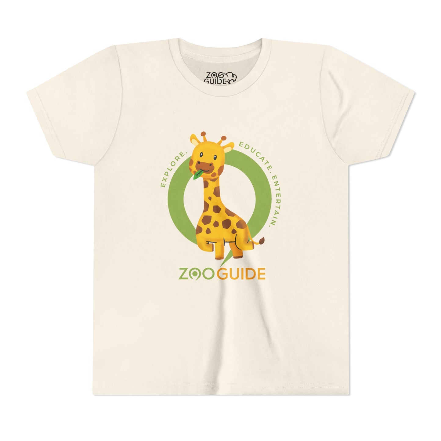 Giraffe Snacking in Zoo Guide™ Waypoint Icon Youth Tee Shirt by Zoo Guide™
