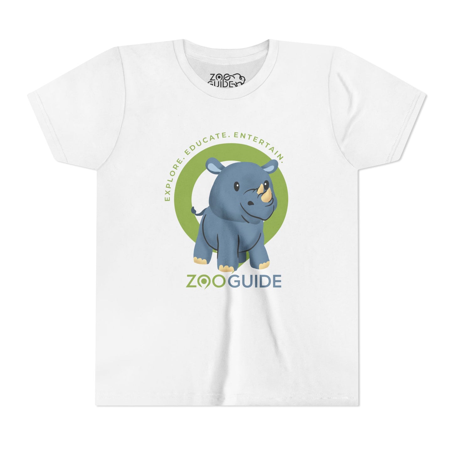 Rhino in Zoo Guide™ Waypoint Icon Youth Tee Shirt by Zoo Guide™
