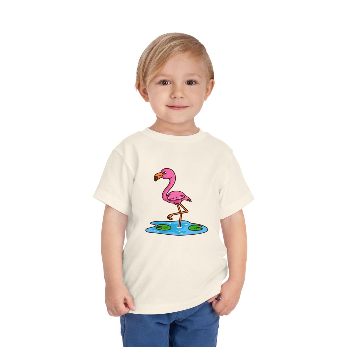 Flamingo Kawaii Style Toddler Tee Shirt by Zoo Guide™