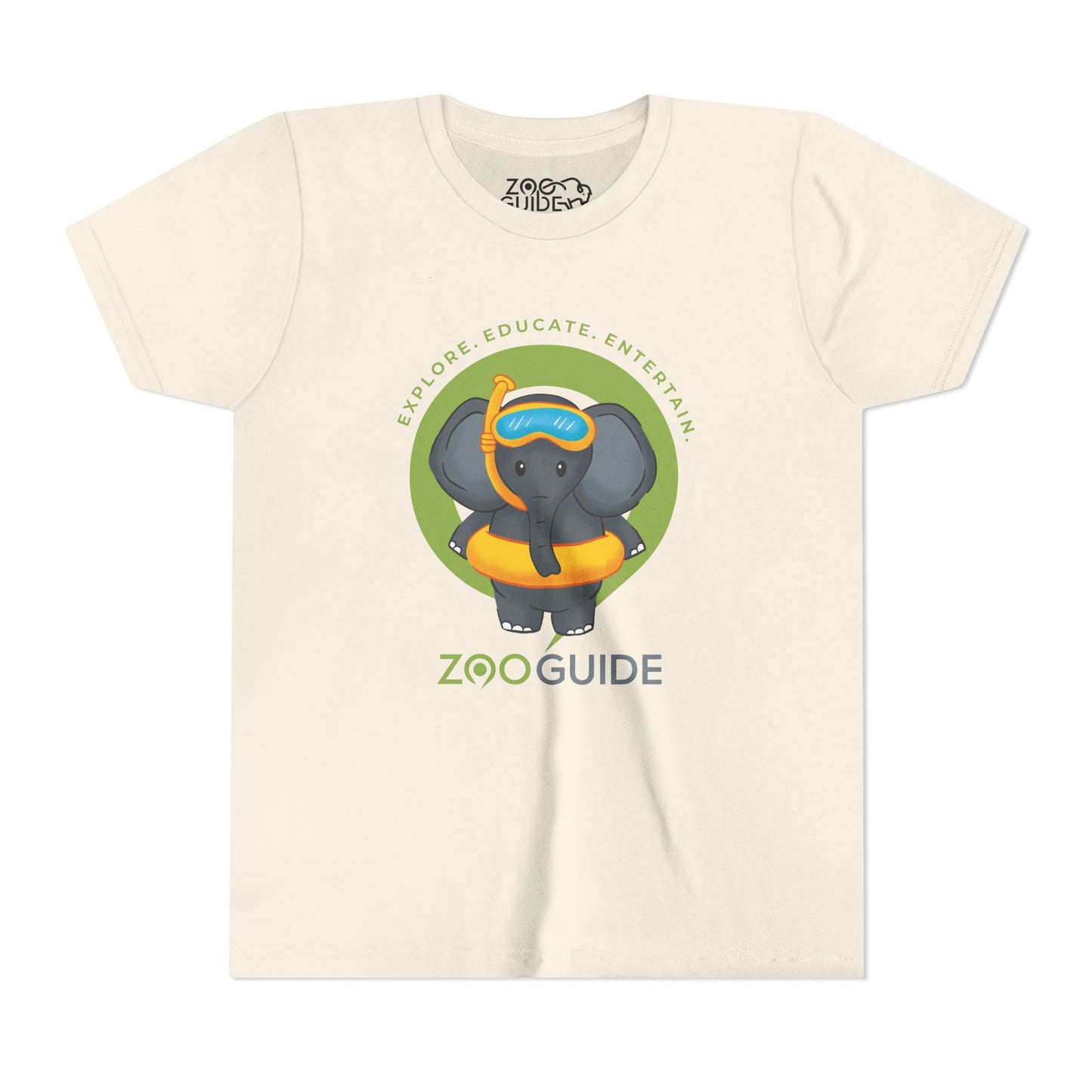 African Elephant "Beach Day" in Zoo Guide™ Waypoint Icon Youth Tee Shirt by Zoo Guide™