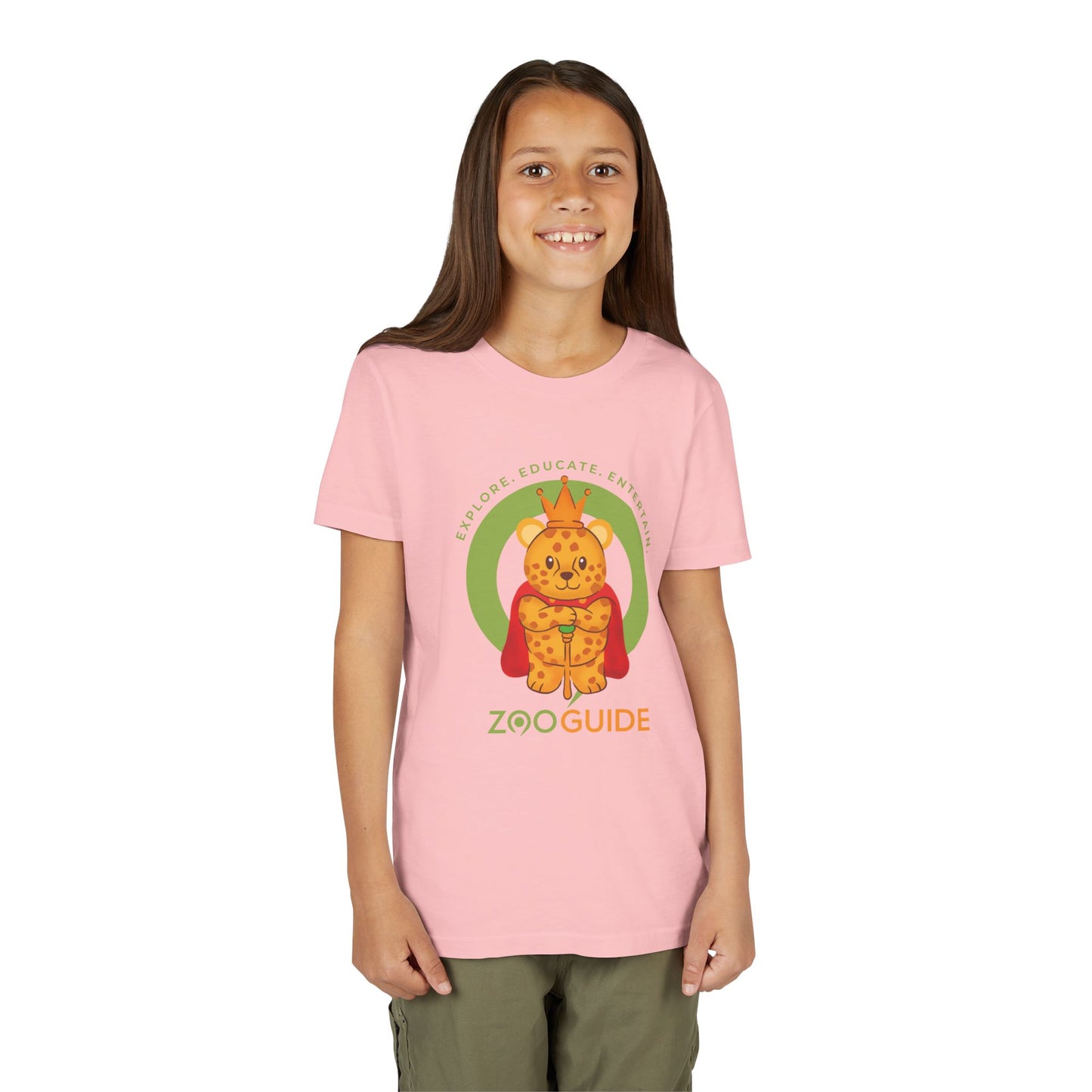 The Regal African Leopard in Zoo Guide™ Waypoint Icon Youth Tee Shirt by Zoo Guide™
