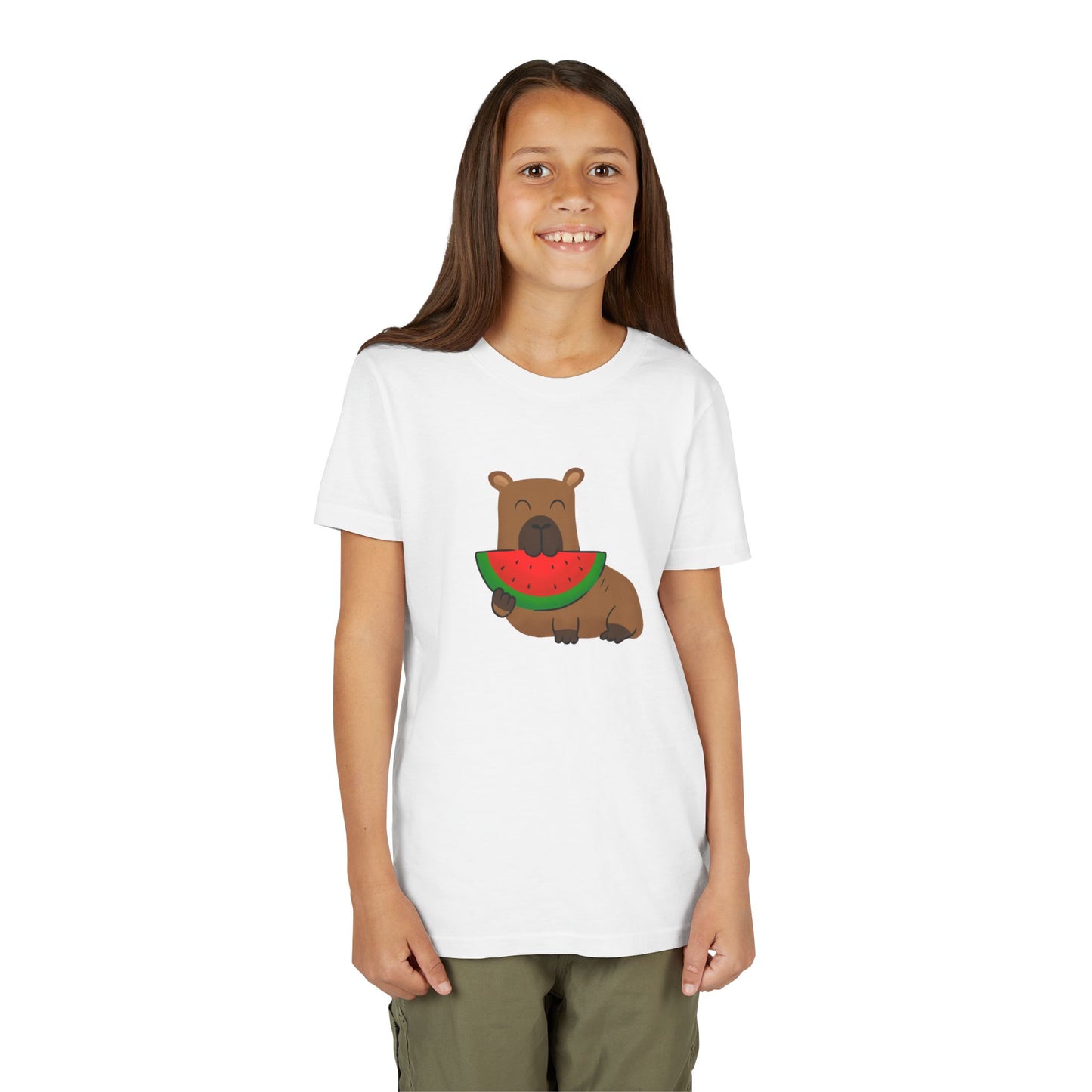 Capybara Eating Youth Tee Shirt by Zoo Guide™