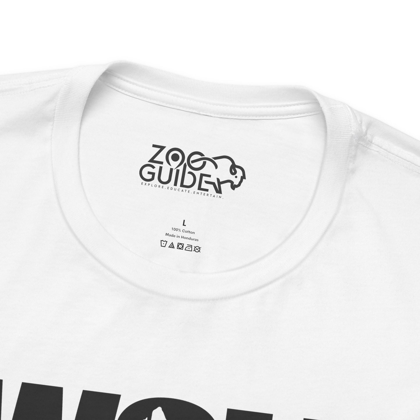 WOLF Adult Unisex Tee Shirt by Zoo Guide™