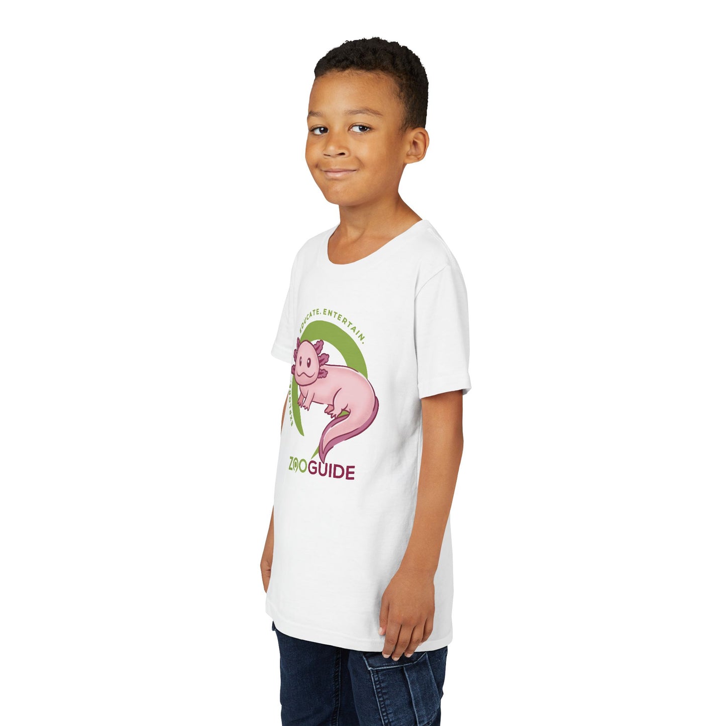 Axolotl in Zoo Guide™ Waypoint Icon Youth Tee Shirt by Zoo Guide™