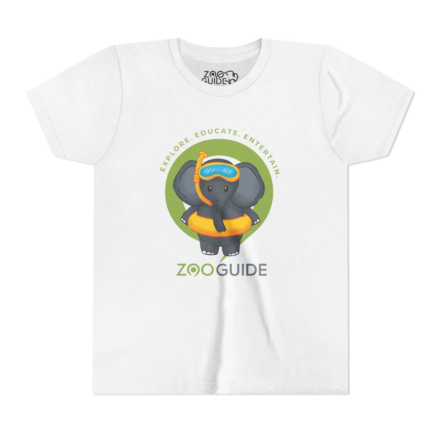 African Elephant "Beach Day" in Zoo Guide™ Waypoint Icon Youth Tee Shirt by Zoo Guide™