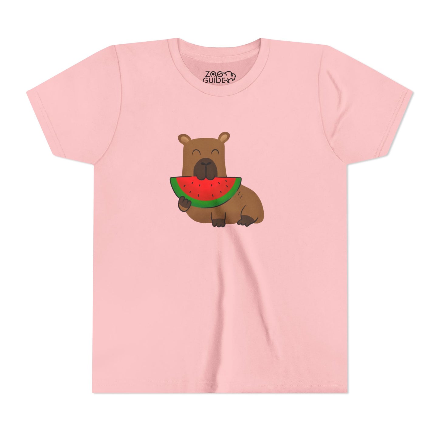 Capybara Eating Youth Tee Shirt by Zoo Guide™