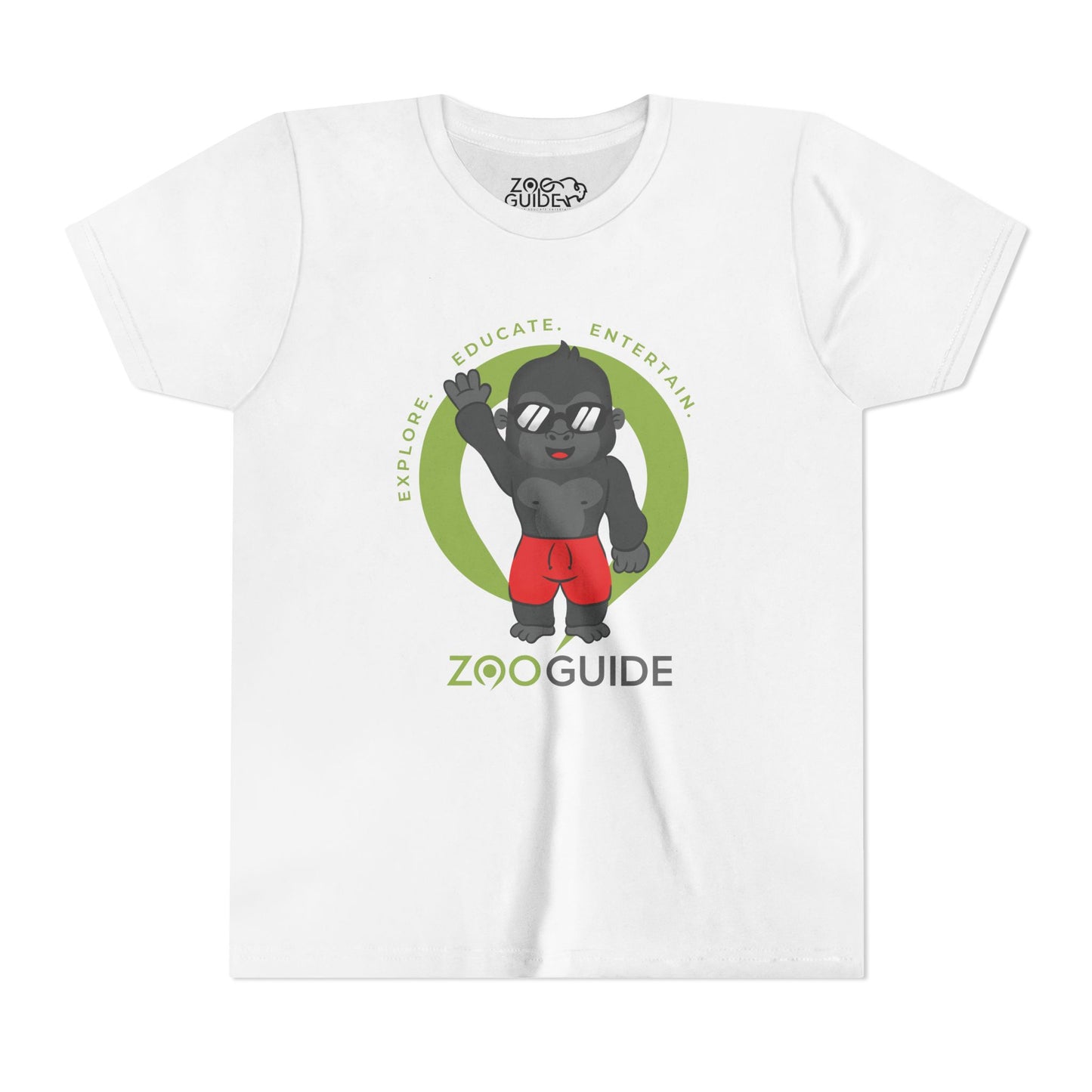 Gorilla 'Dude' in Zoo Guide™ Waypoint Icon Youth Tee Shirt by Zoo Guide™