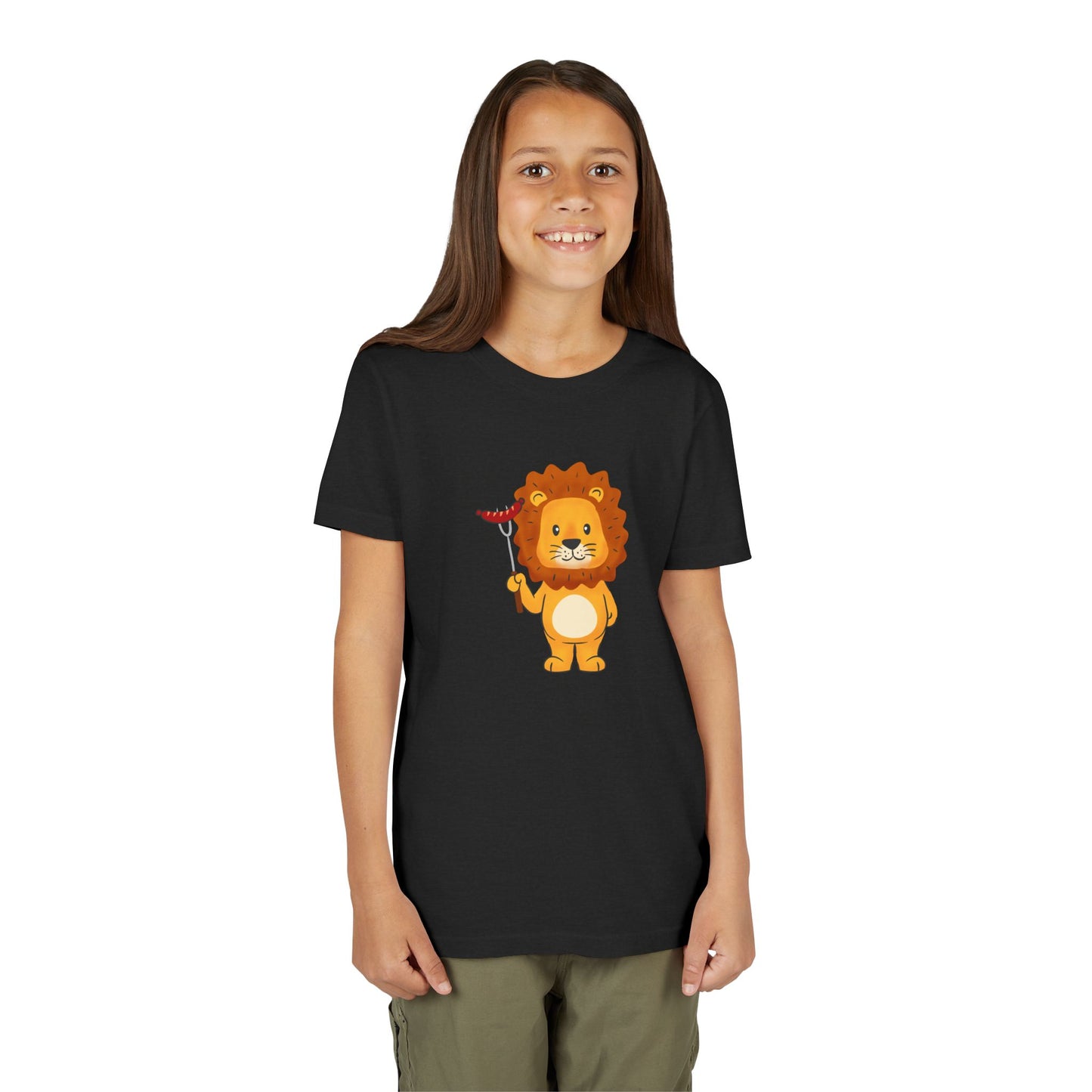African Lion Grill Master Youth Tee Shirt by Zoo Guide™