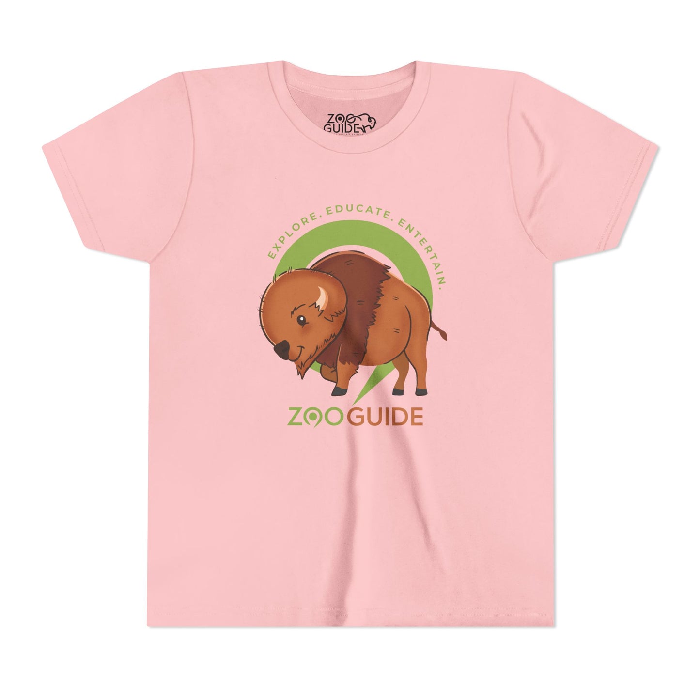 American Bison in Zoo Guide™ Waypoint Icon Youth Tee Shirt by Zoo Guide™