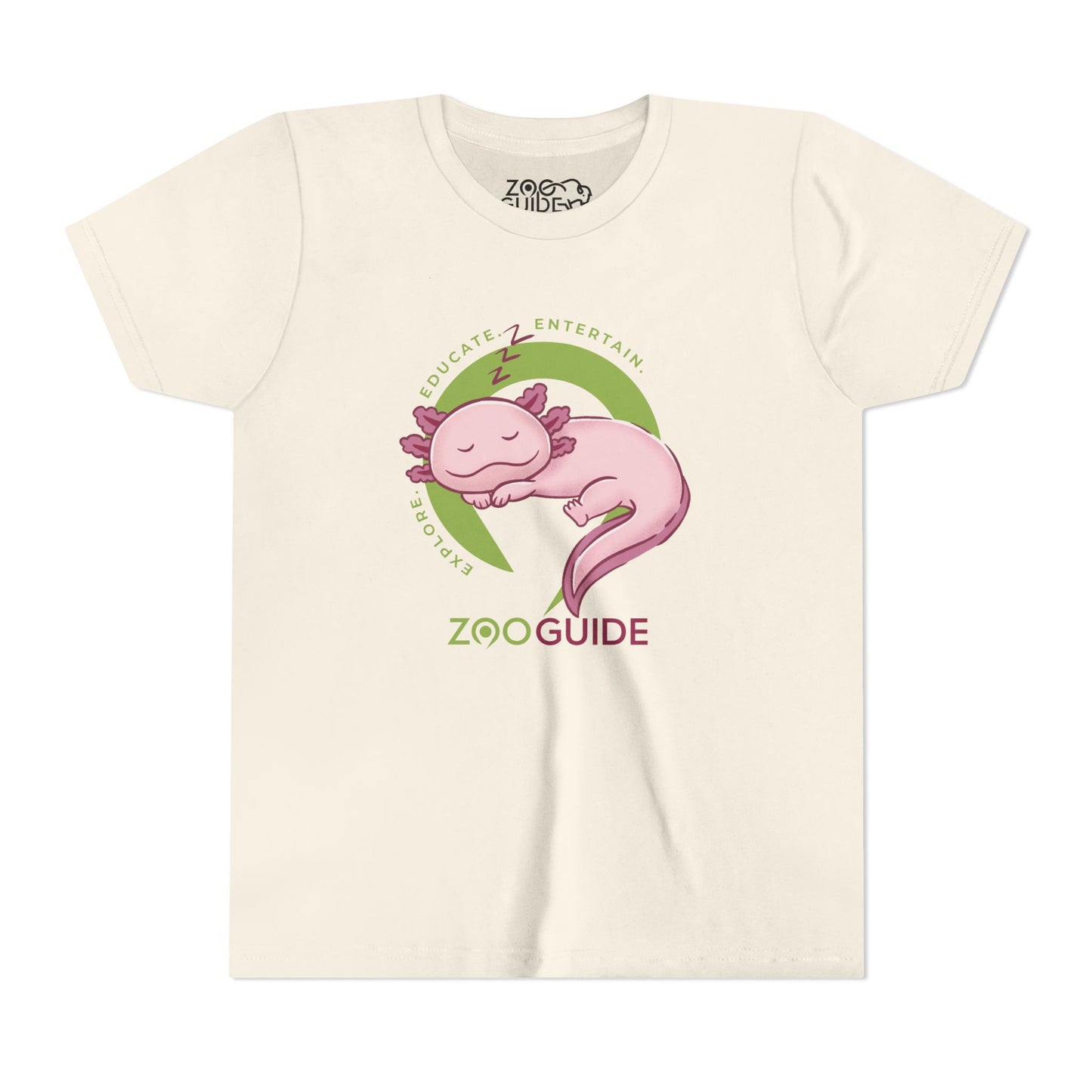 Axolotl Sleeping in Zoo Guide™ Waypoint Icon Youth Tee Shirt by Zoo Guide™