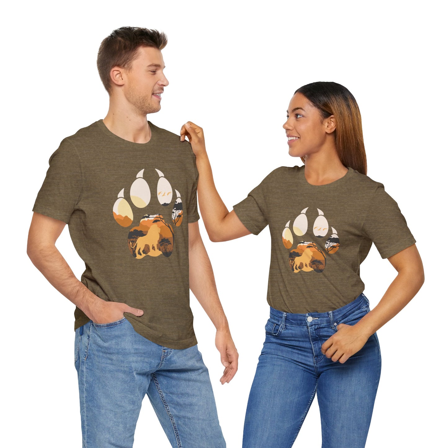 African Lion Print Adult Unisex Tee Shirt by Zoo Guide™