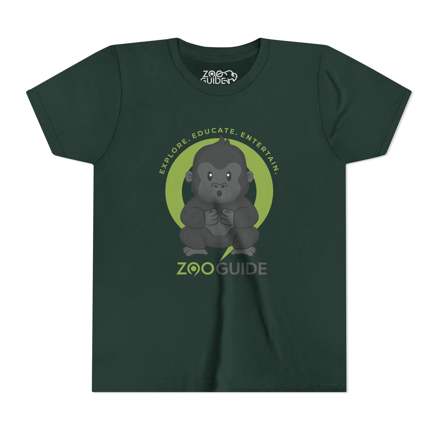 Gorilla Chest Thumping in Zoo Guide™ Waypoint Icon Youth Tee Shirt by Zoo Guide™