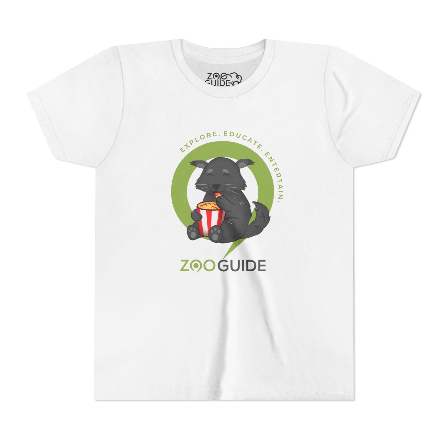 Binturong Eating Popcorn in Zoo Guide™ Waypoint Icon Youth Tee Shirt by Zoo Guide™