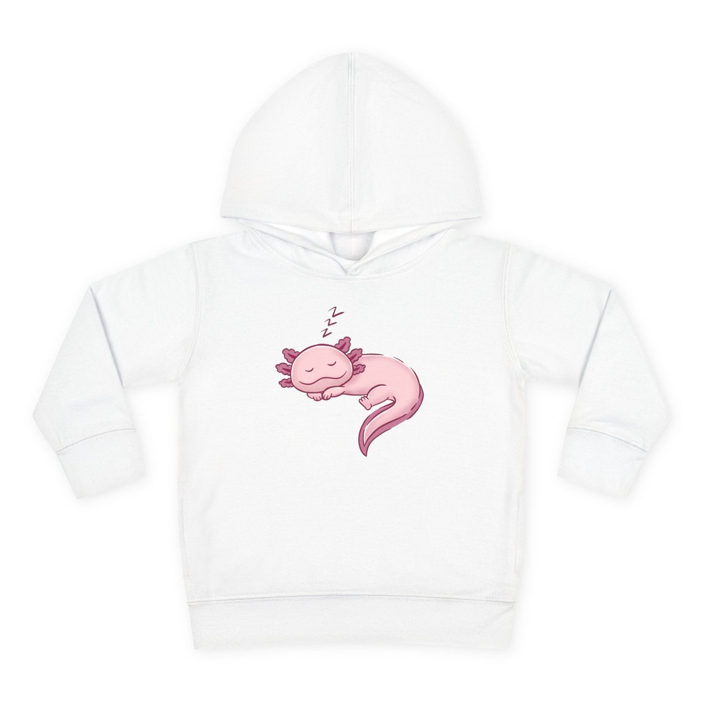 Axolotl Sleeping Toddler Pullover Fleece Hoodie by Zoo Guide™