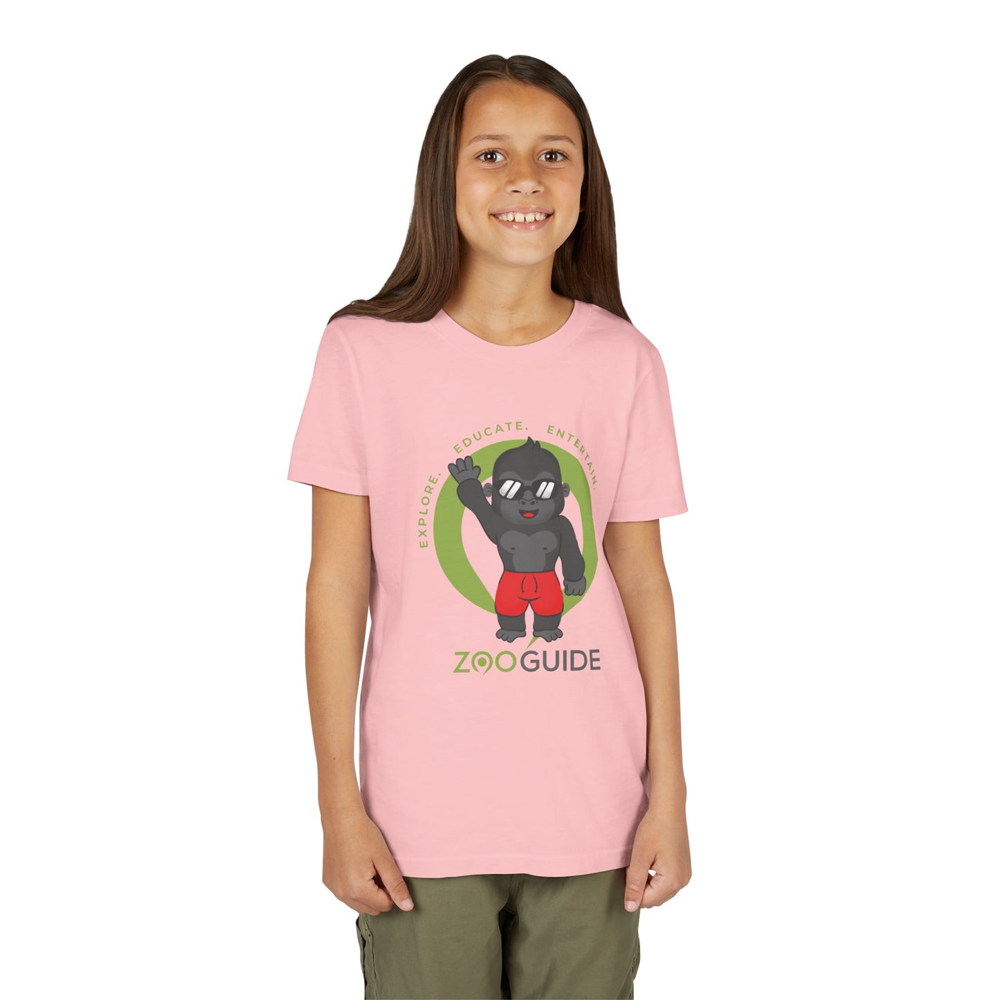 Gorilla 'Dude' in Zoo Guide™ Waypoint Icon Youth Tee Shirt by Zoo Guide™