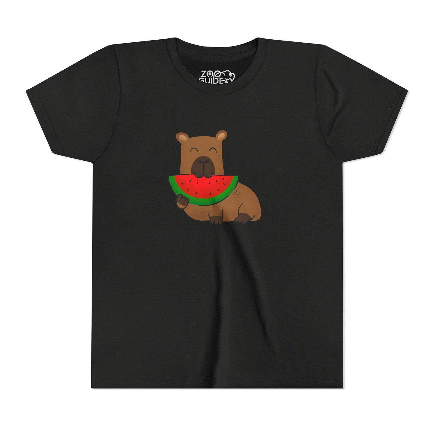 Capybara Eating Youth Tee Shirt by Zoo Guide™