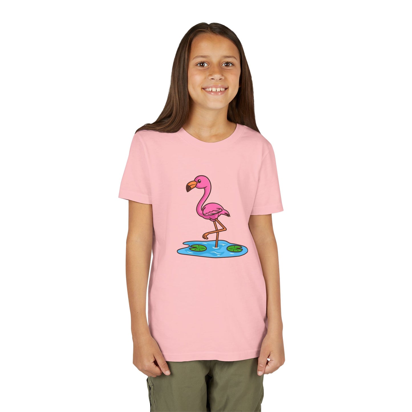 Flamingo Kawaii Style Youth Tee Shirt by Zoo Guide™
