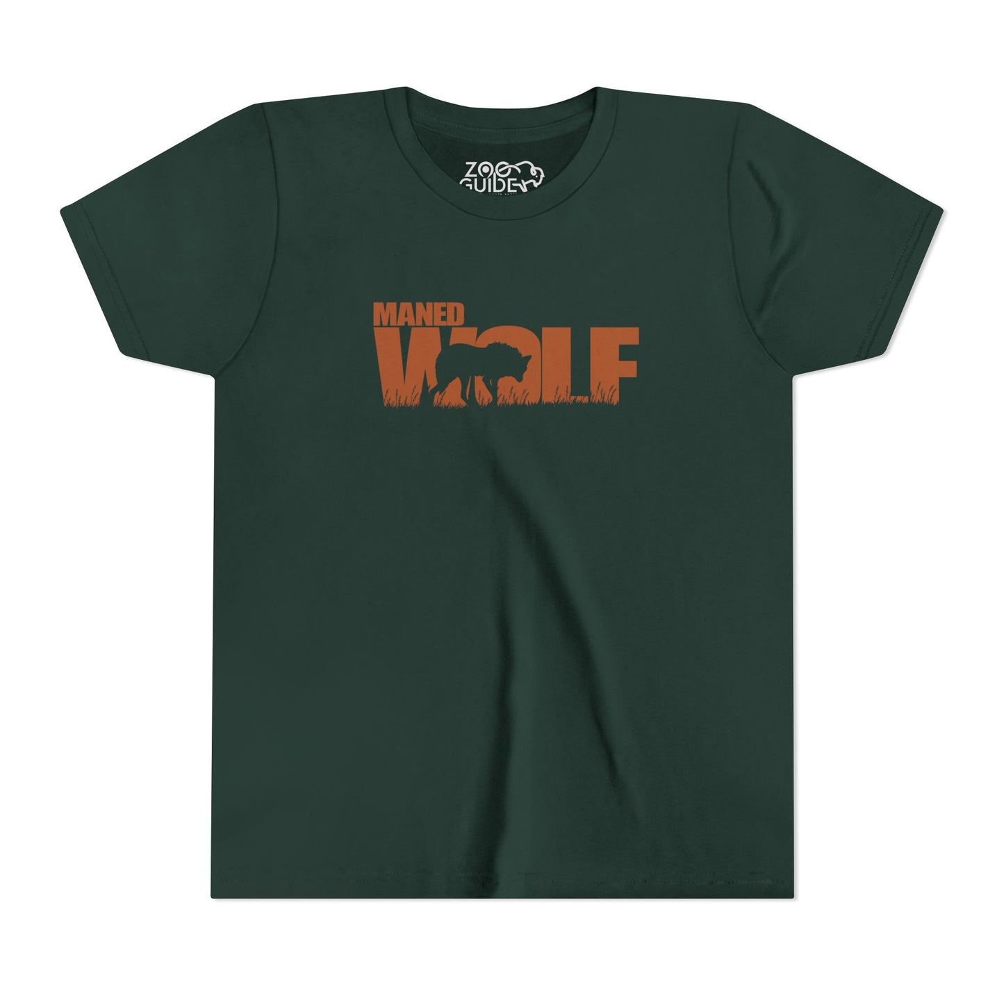 MANED WOLF Color Youth Tee Shirt by Zoo Guide™