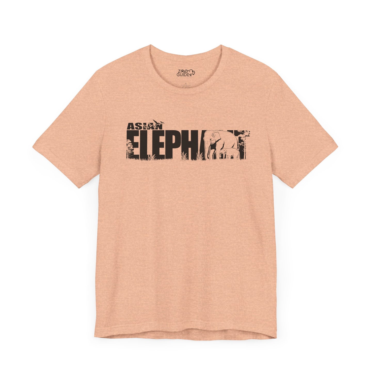 ASIAN ELEPHANT Adult Unisex Tee Shirt by Zoo Guide™