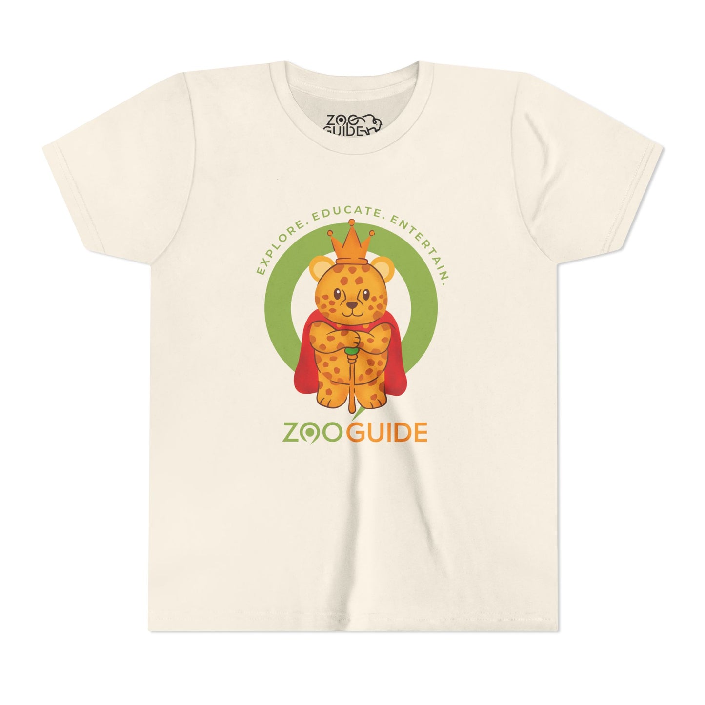 The Regal African Leopard in Zoo Guide™ Waypoint Icon Youth Tee Shirt by Zoo Guide™