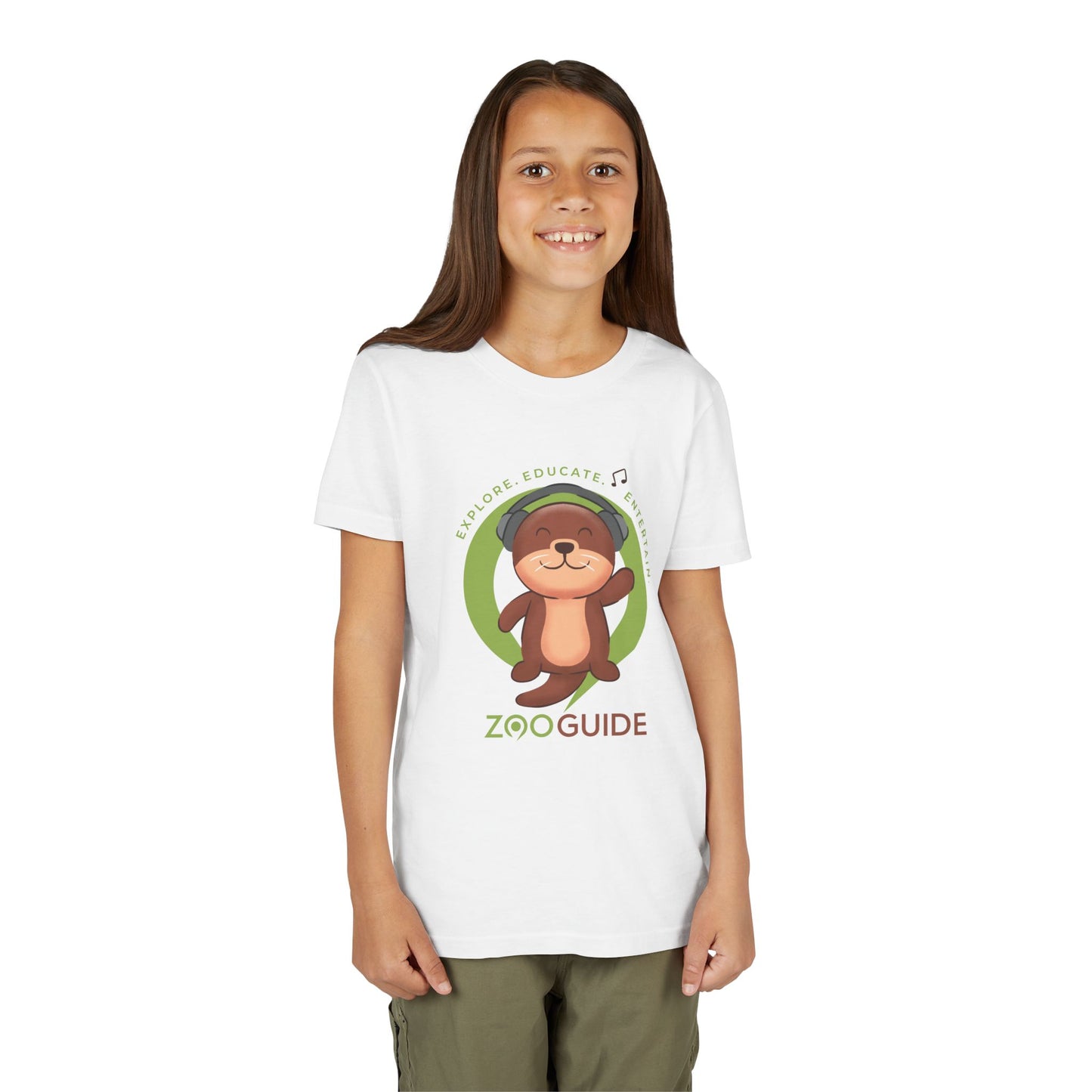 Asian Small Clawed Otter Jammin' in Zoo Guide™ Waypoint Icon Youth Tee Shirt by Zoo Guide™