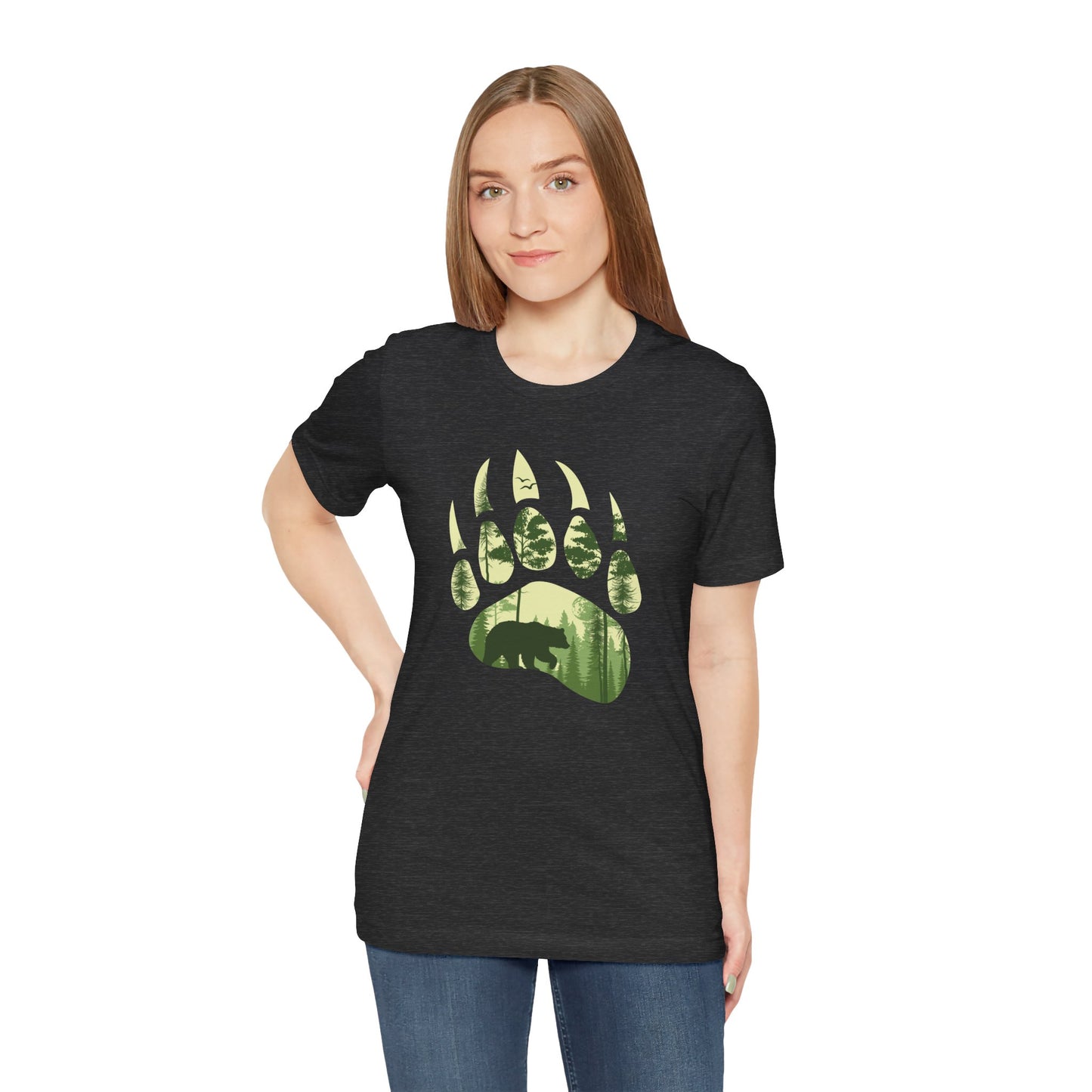 Bear Print Adult Unisex Tee Shirt by Zoo Guide™