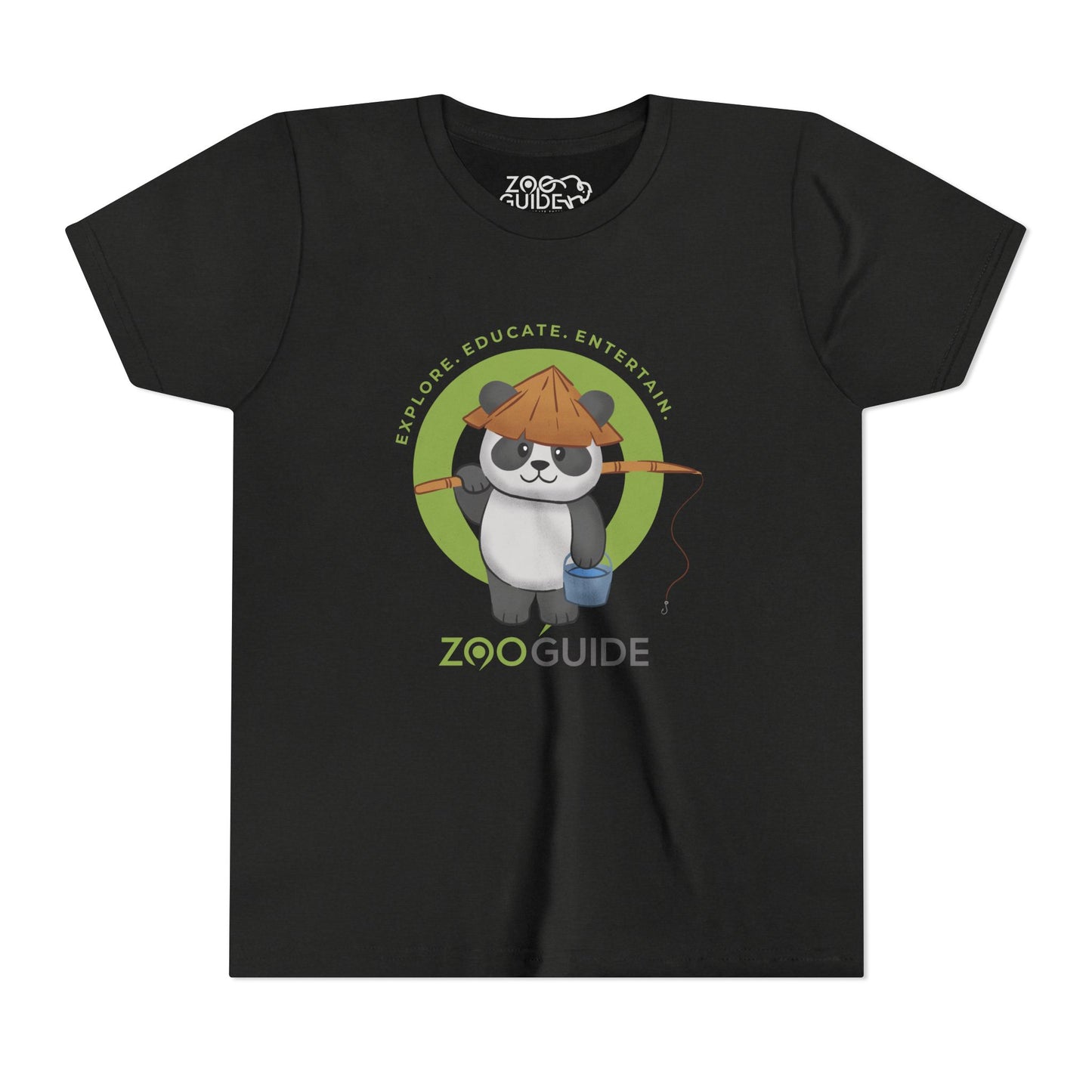 Fishing Giant Panda in Zoo Guide™ Waypoint Icon Youth Tee Shirt by Zoo Guide™
