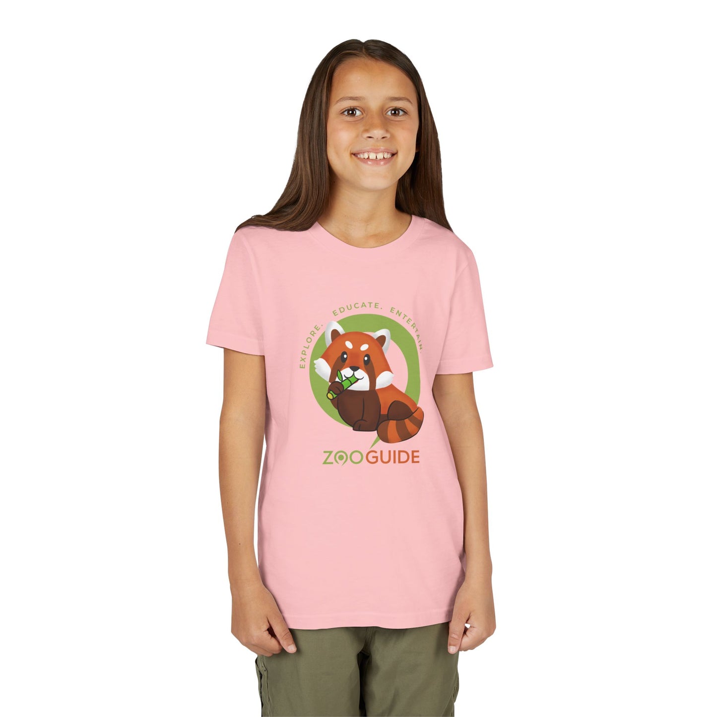 Red Panda Eating Bamboo in Zoo Guide™ Waypoint Icon Youth Tee Shirt by Zoo Guide™