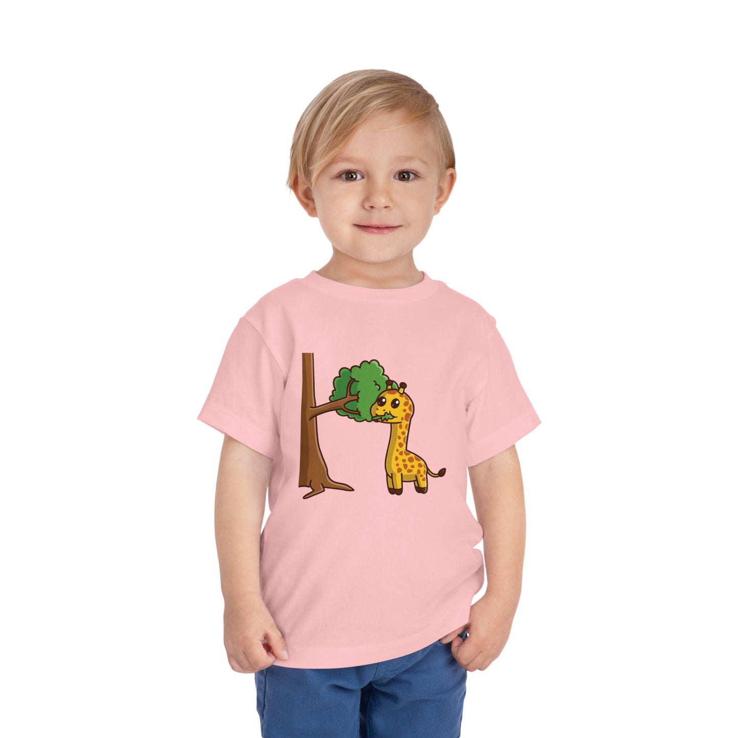 Giraffe Snackin' Kawaii Style Toddler Tee Shirt by Zoo Guide™