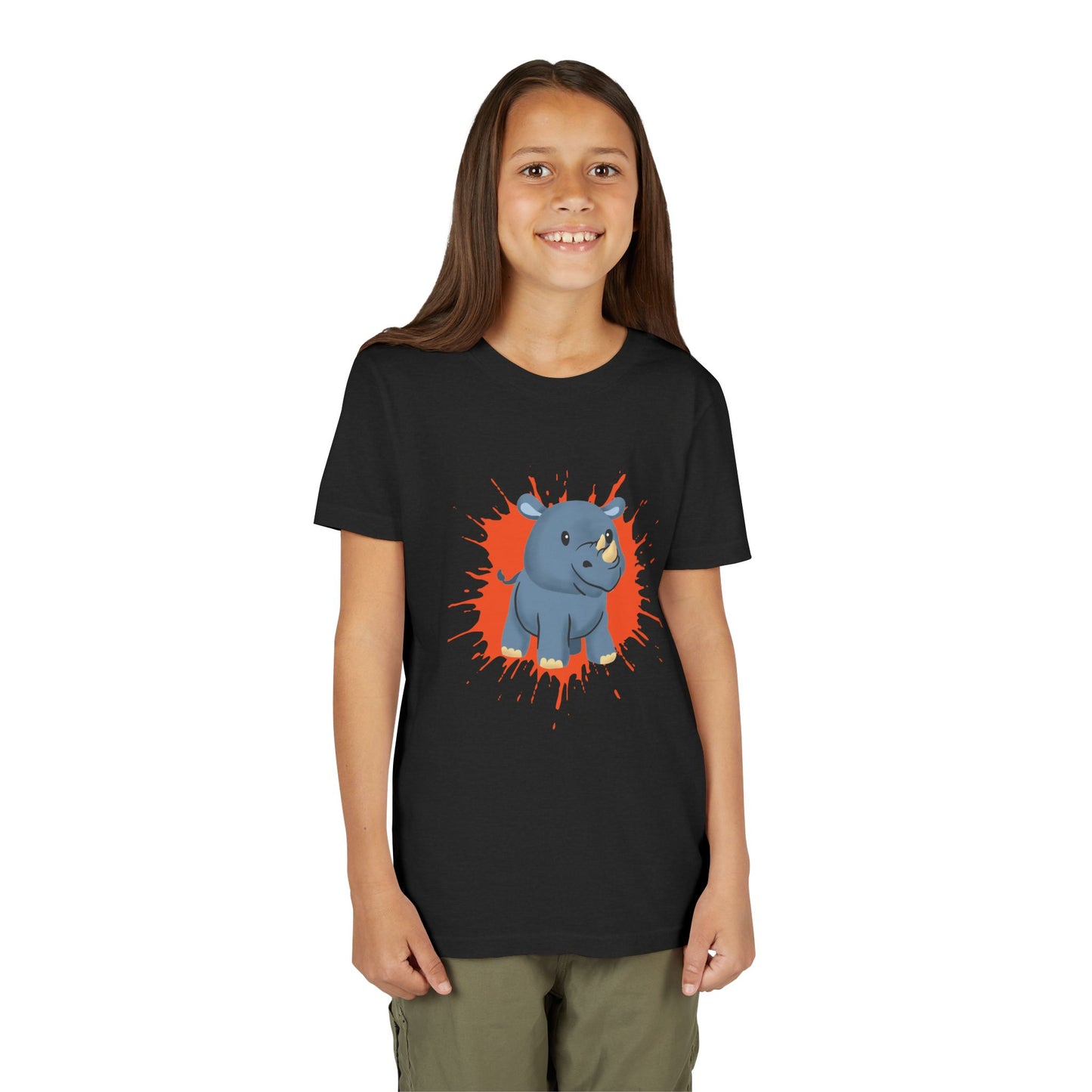 Rhino Color Splash Youth Tee Shirt by Zoo Guide™