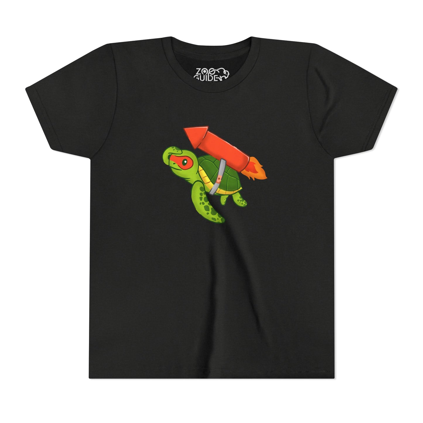Sea Turtle on Rocket Youth Tee Shirt by Zoo Guide™