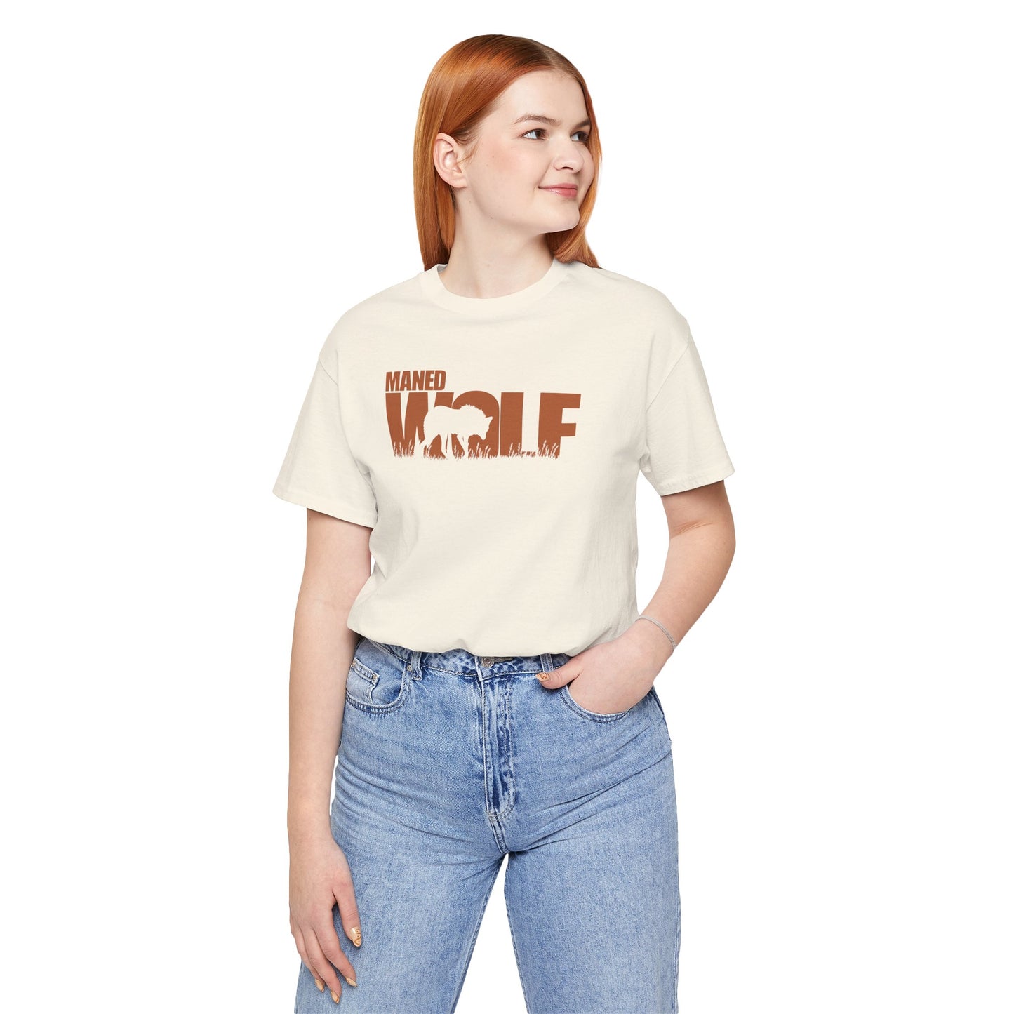 MANED WOLF Color Adult Unisex Tee Shirt by Zoo Guide™