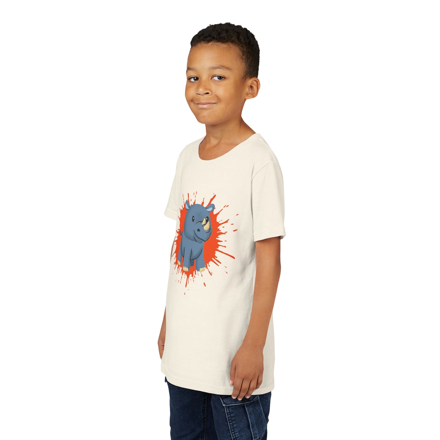 Rhino Color Splash Youth Tee Shirt by Zoo Guide™