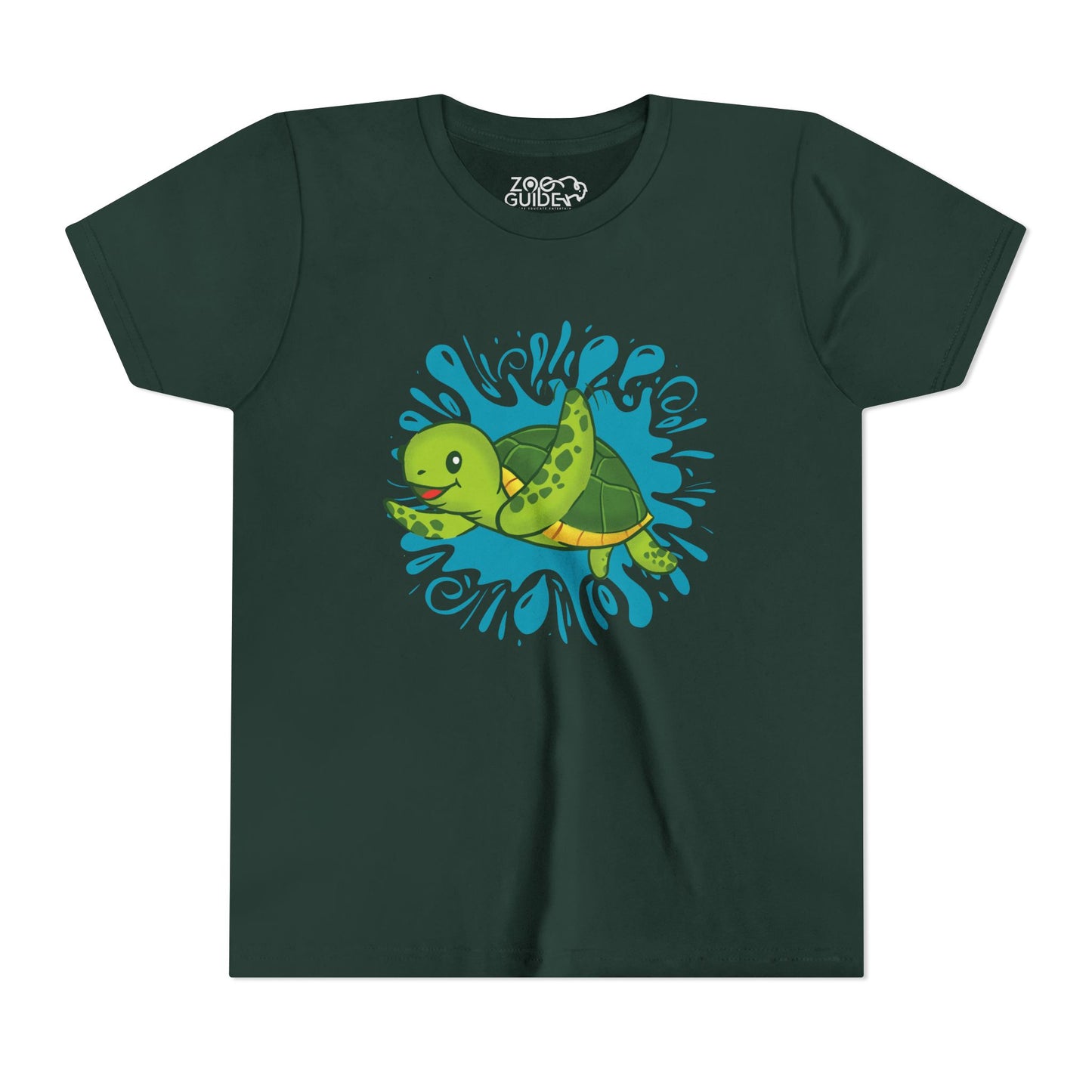 Sea Turtle Color Splash Youth Tee Shirt by Zoo Guide™