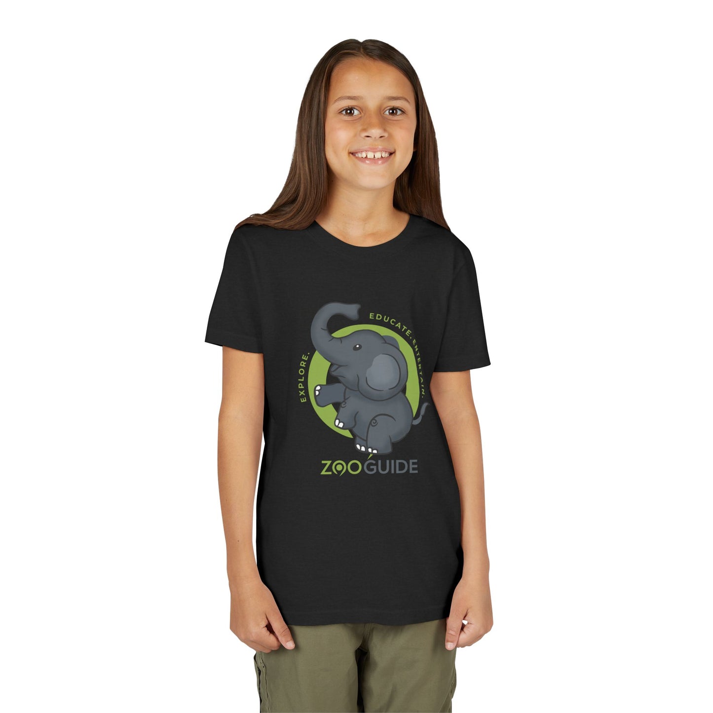 Dancing African Elephant in Zoo Guide™ Waypoint Icon Youth Tee Shirt by Zoo Guide™