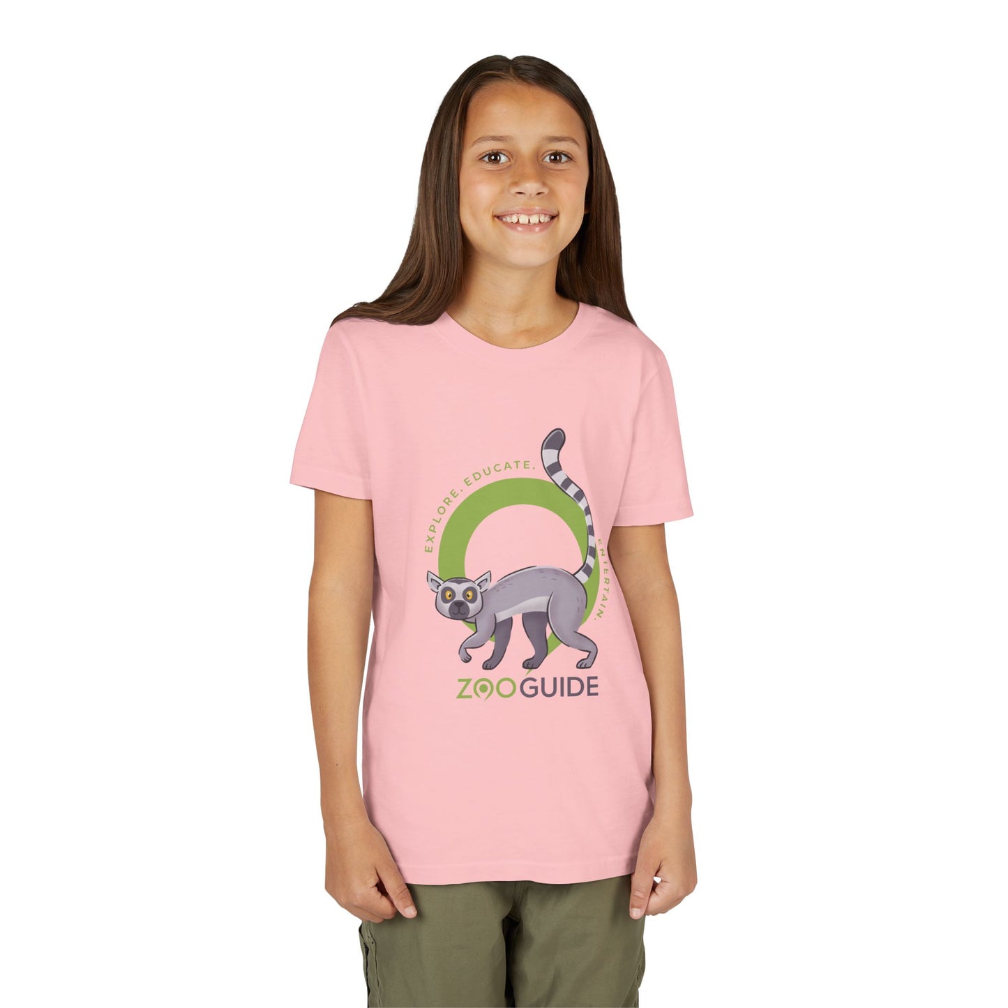 Ring-tailed Lemur in Zoo Guide™ Waypoint Icon Youth Tee Shirt by Zoo Guide™