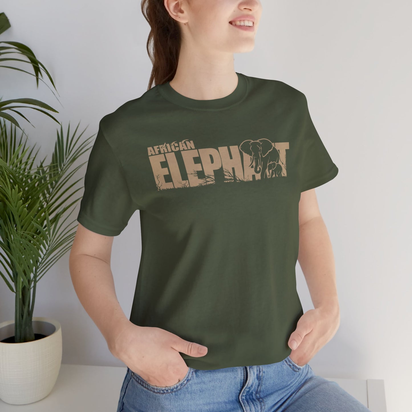 AFRICAN ELEPHANT Adult Unisex Tee Shirt by Zoo Guide™