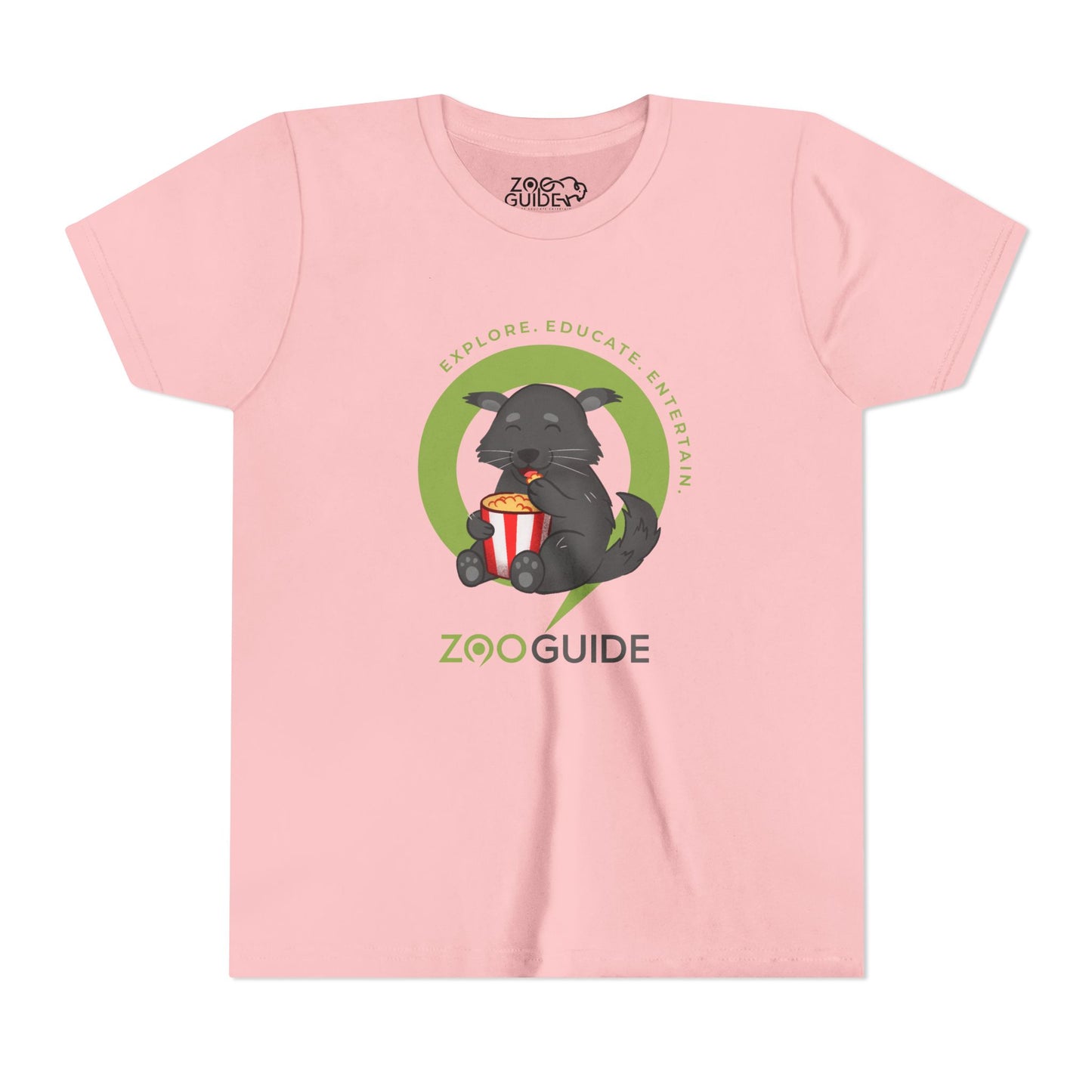 Binturong Eating Popcorn in Zoo Guide™ Waypoint Icon Youth Tee Shirt by Zoo Guide™