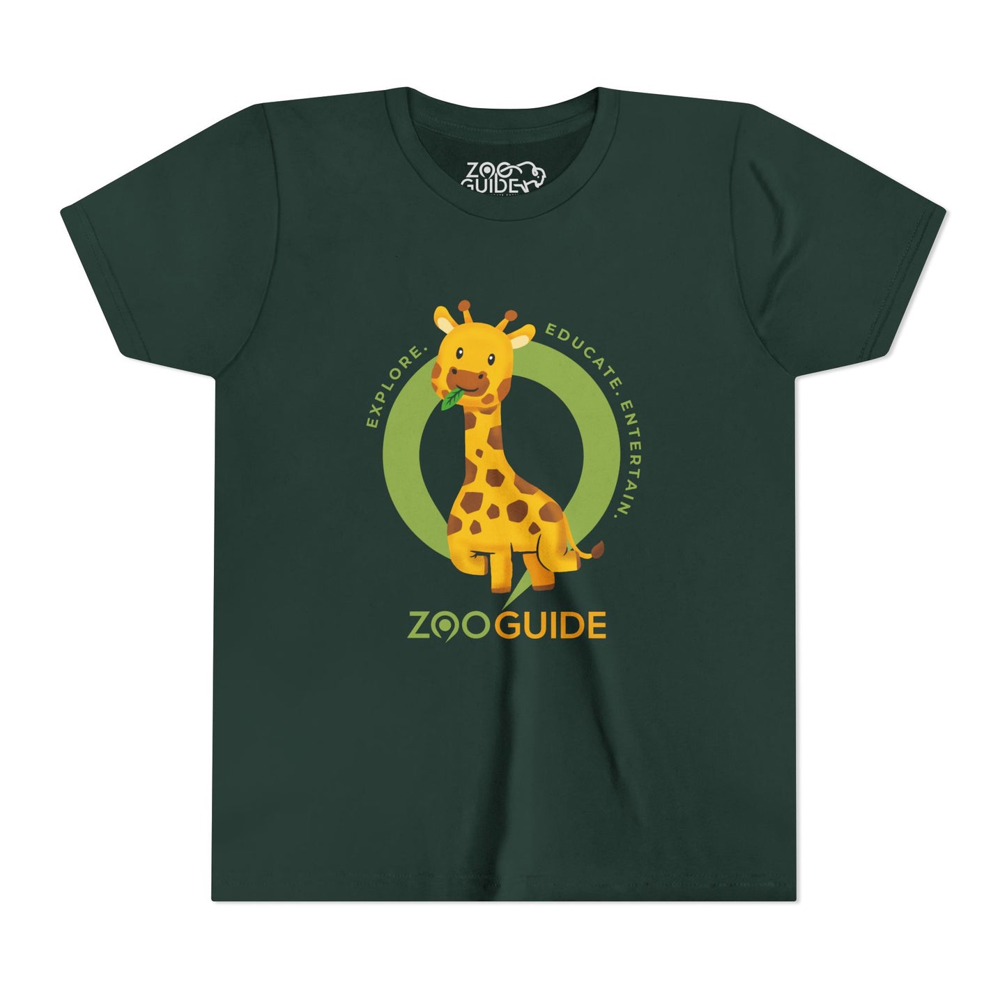 Giraffe Snacking in Zoo Guide™ Waypoint Icon Youth Tee Shirt by Zoo Guide™