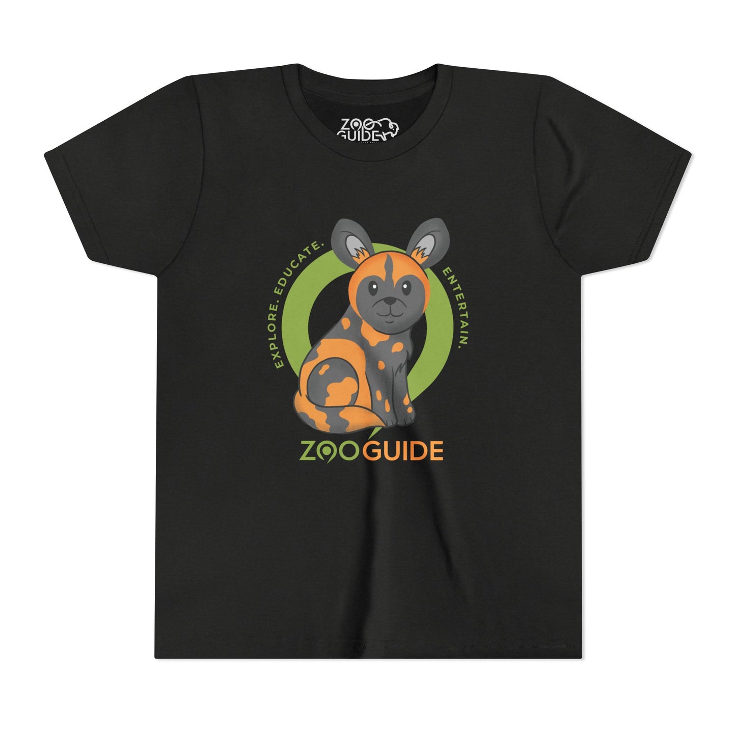 African Painted Dog in Zoo Guide™ Waypoint Icon Youth Tee Shirt by Zoo Guide™