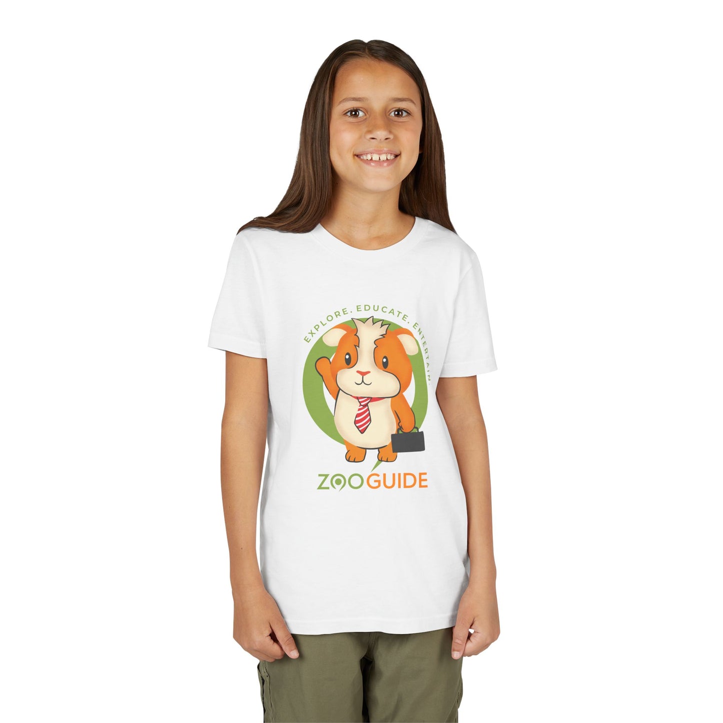 Guinea Pig "Off to Work" in Zoo Guide™ Waypoint Icon Youth Tee Shirt by Zoo Guide™