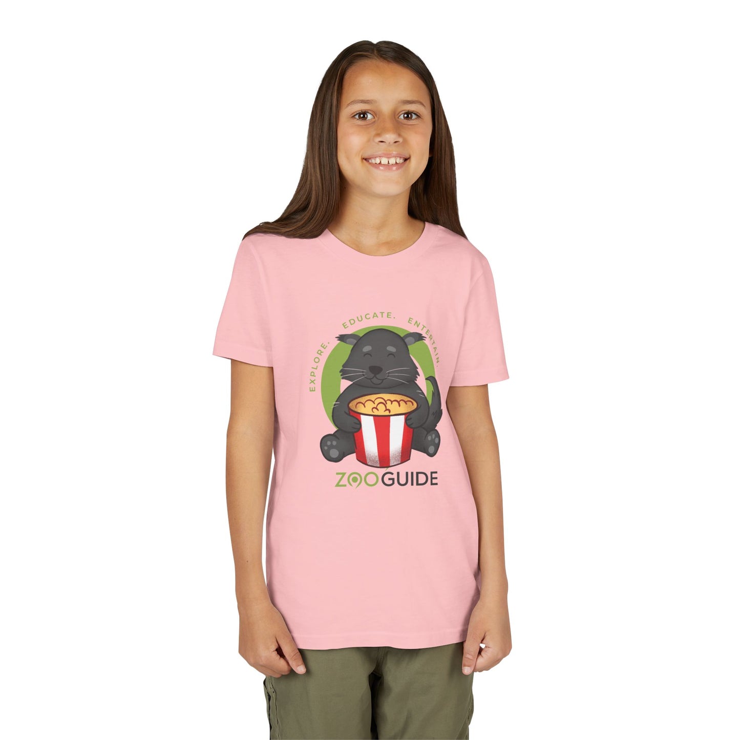 Binturong Eating Popcorn in Zoo Guide™ Waypoint Icon Youth Tee Shirt by Zoo Guide™