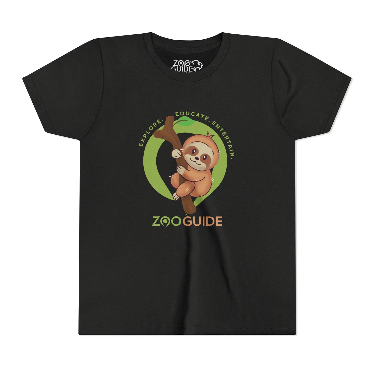 Sloth in Tree in Zoo Guide™ Waypoint Icon Youth Tee Shirt by Zoo Guide™