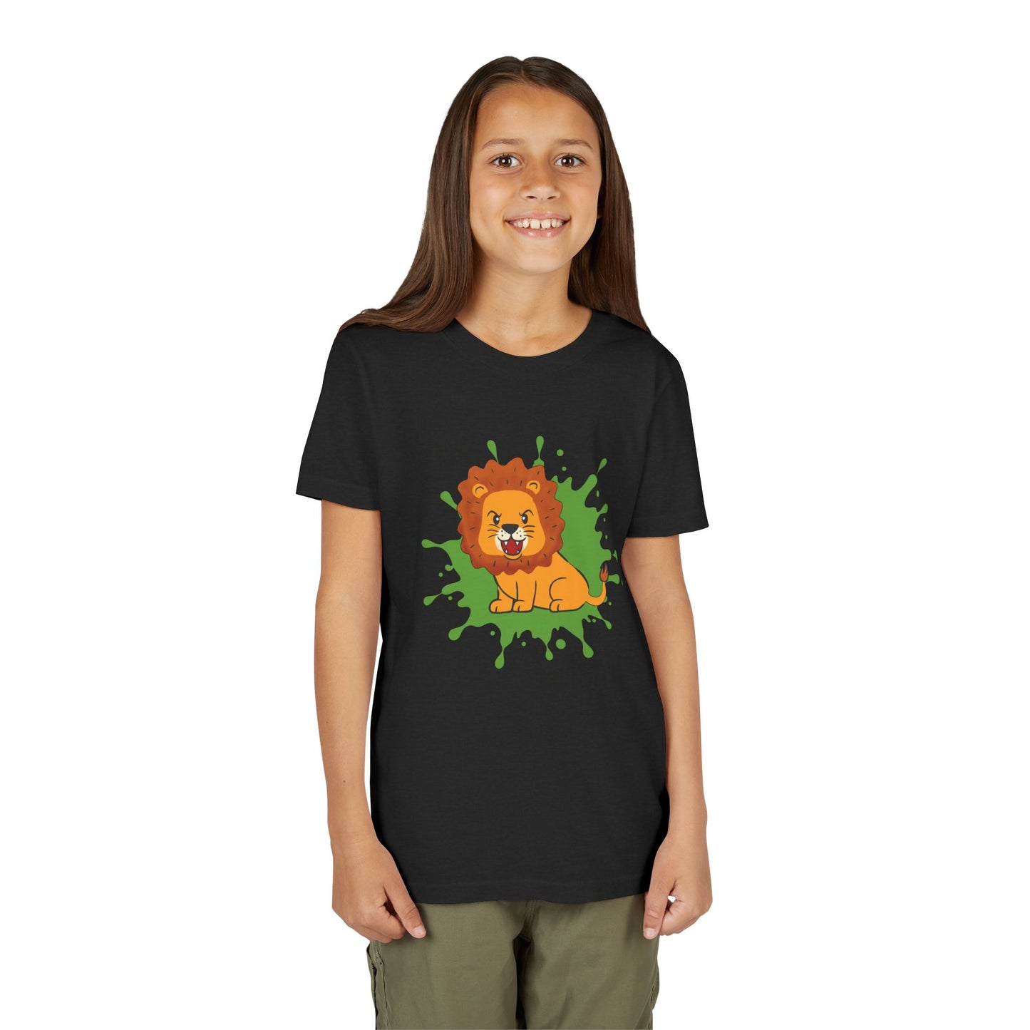 Roaring Lion Color Splash Youth Tee Shirt by Zoo Guide™
