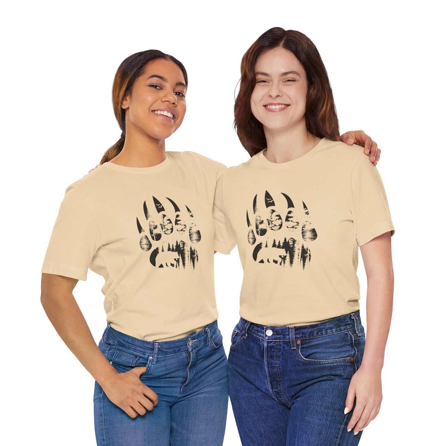 Bear Print Adult Unisex Tee Shirt by Zoo Guide™